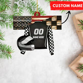 Personalized Race Car Ornament, Dirt Track Racing Ornament, Racer Ornament, Car Christmas Ornament, Gift for Racing Lover, Hanging Decoration House Present Xmas Eve Keepsake Decorative